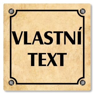 Váš text, 100x100mm, pergamen, Kansas